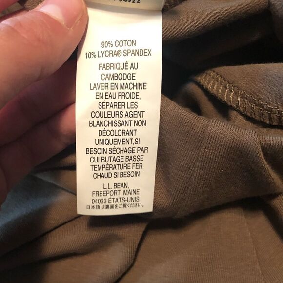 L.L.Bean brown lyrca pants. Size Medium - Picture 9 of 13